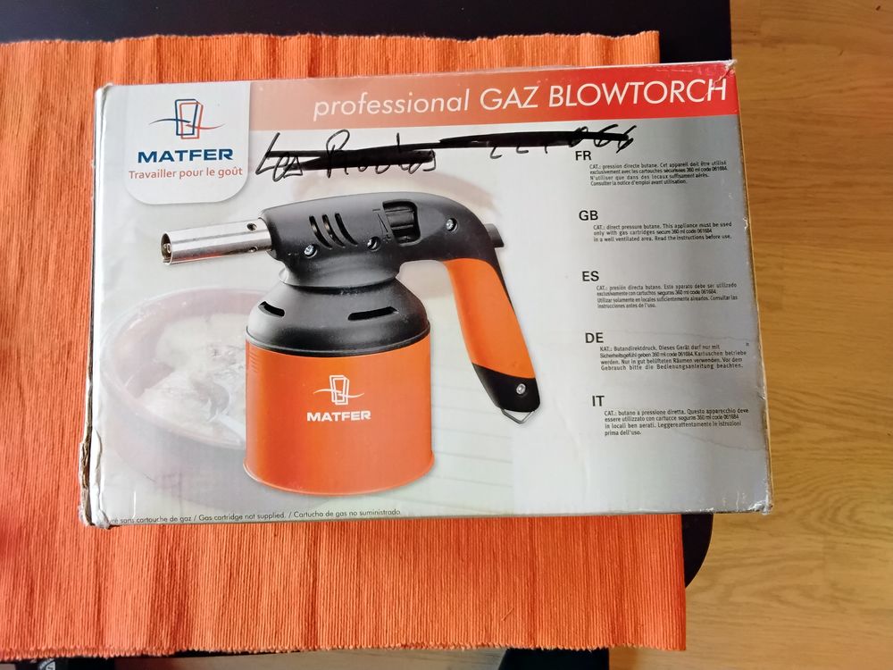 Chalumeau de cuisine Matfer Electroménager