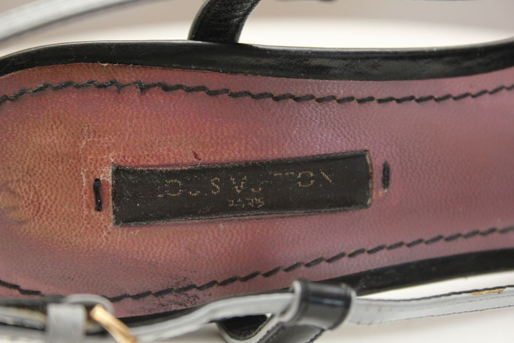 Sandales &agrave; talon LOUIS VUITTON T.38 Maroquinerie