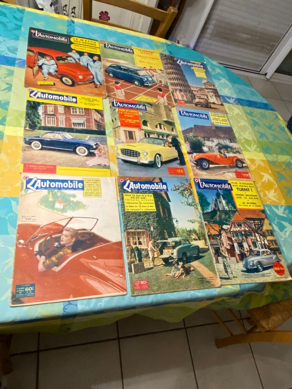 L'Automobile ann&eacute;es 50 - 9 revues Livres et BD
