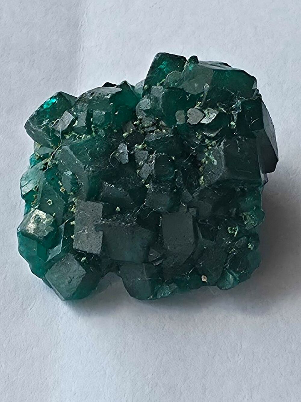 Sp&eacute;cimen Dioptase du Congo-Cristaux vert &eacute;meraude 7g 