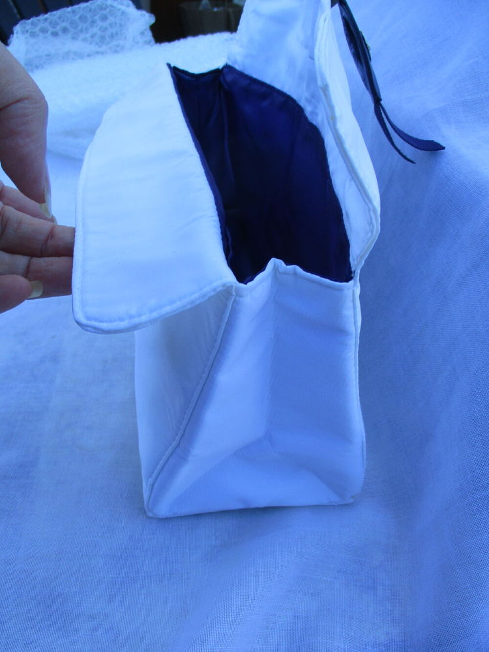 Pochette/Trousse Doubl&eacute;e avec Rabat et Pression - Neuve Maroquinerie