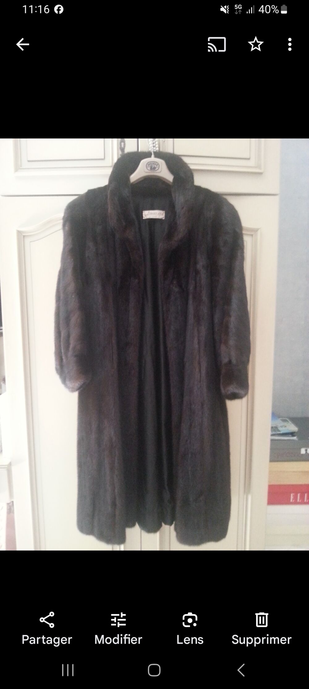 vison noir neuf magnifique porter 1 fois Vtements