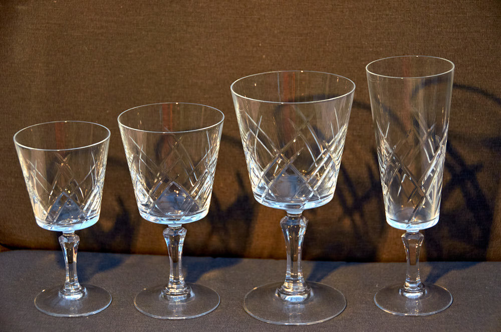 Lot Verre en Crystal Décoration