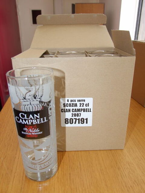 6 verres Clan Campbell 22cl 10 Avon (77)