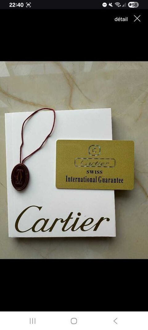 Montre Cartier Santos Automatique €  Full Set (Boîte + Documents) €  (d'une valeur de plus de 10000€) 2500 Aubervilliers (93)