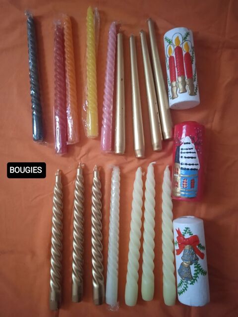 Bougies d�coratives pour f�tes no�l et jour l'an,c�l�bration 8 Lourdes (65)