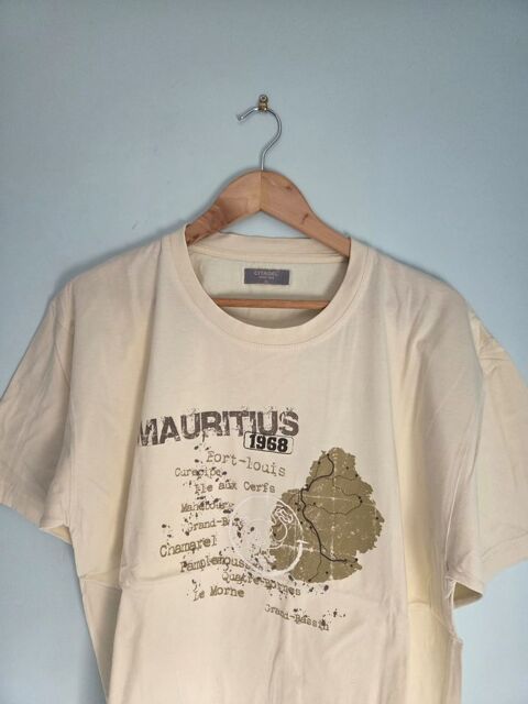 ? CITADEL ? T-shirt beige ?Mauritius 1968? ? T M 20 Saint-Denis (93)