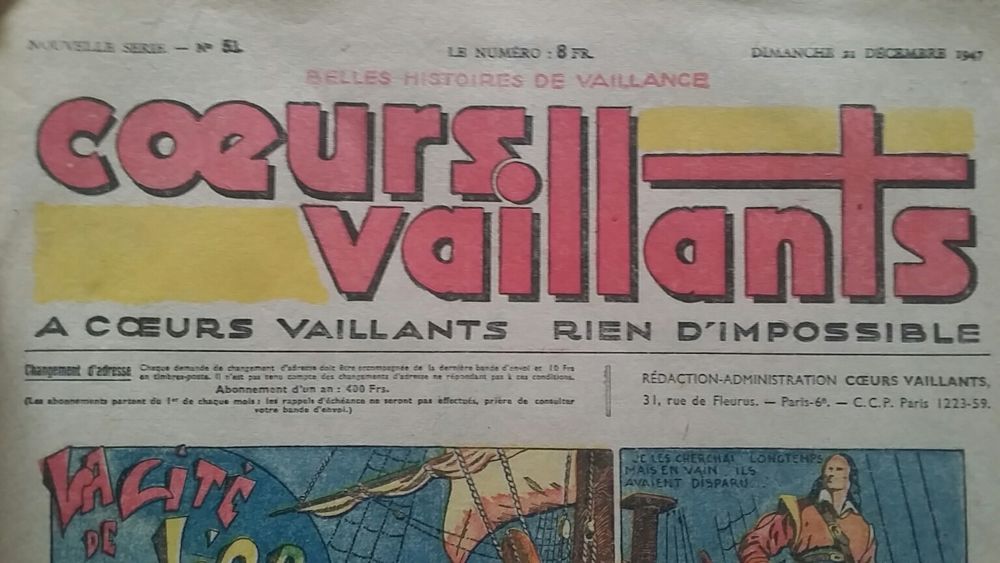  Coeurs vaillants &acirc;mes vaillantes lot bd ann&eacute;es 40-60 Livres et BD