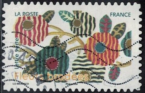 France 2025 Oblitéré Used Deuxièmes Fleurs Brodées Y&T FR 25 0.4 Chesny (57)