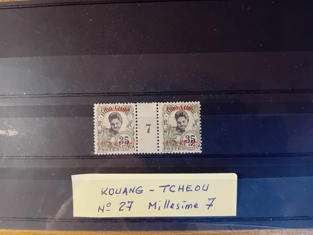 timbre Kouang-Tch&eacute;ou (Indochine), mill&eacute;sim&eacute; ann&eacute;e 1907. 
