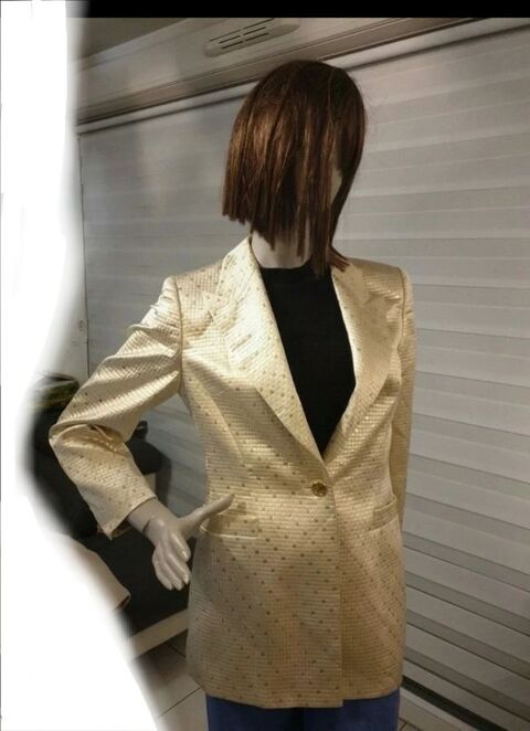 Super veste escada couture couleur or et cru en soie 250 Antibes (06)