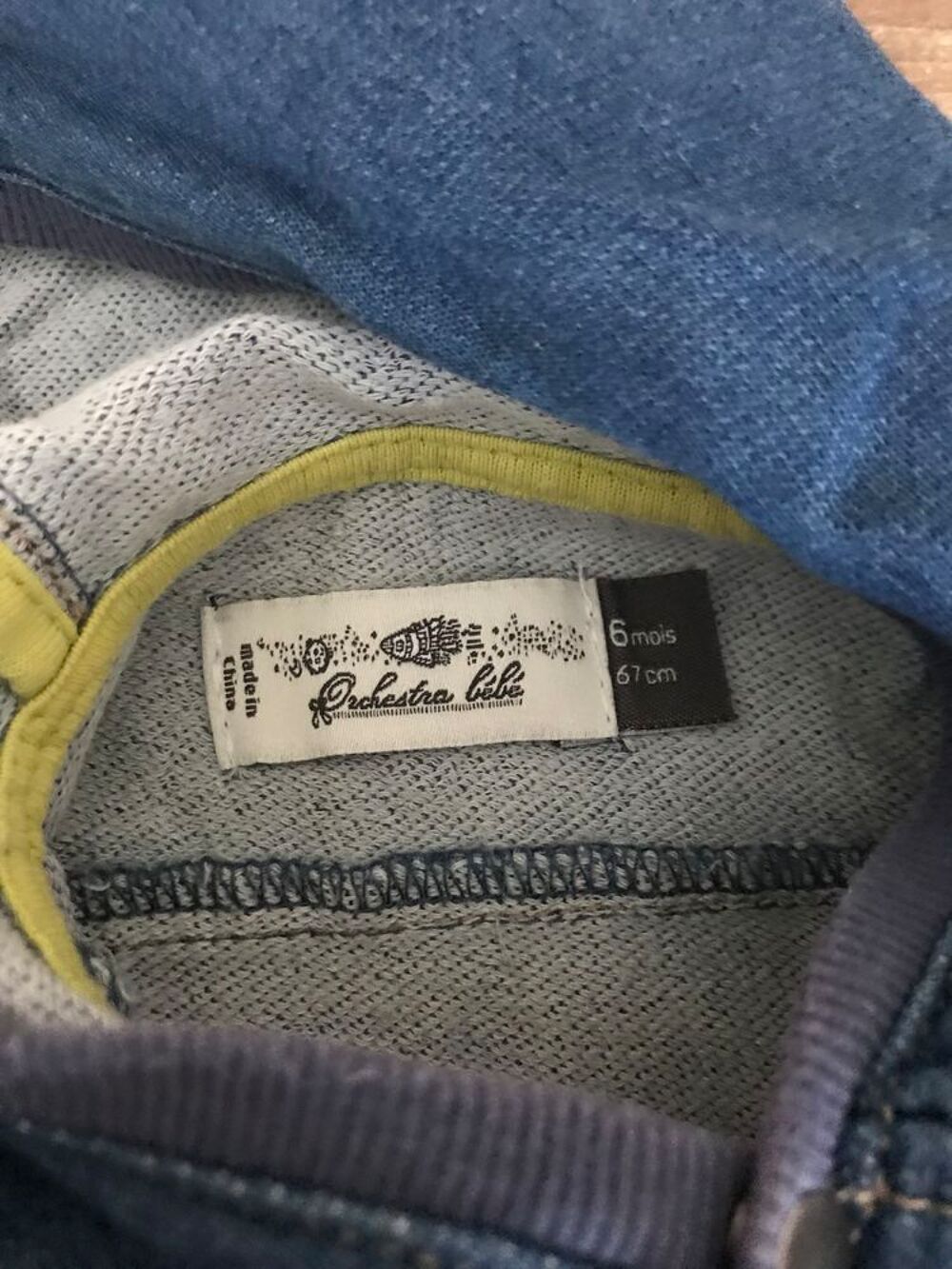 Sweat/short en jean avec capuche enfant gar&ccedil;on " Vêtements enfants
