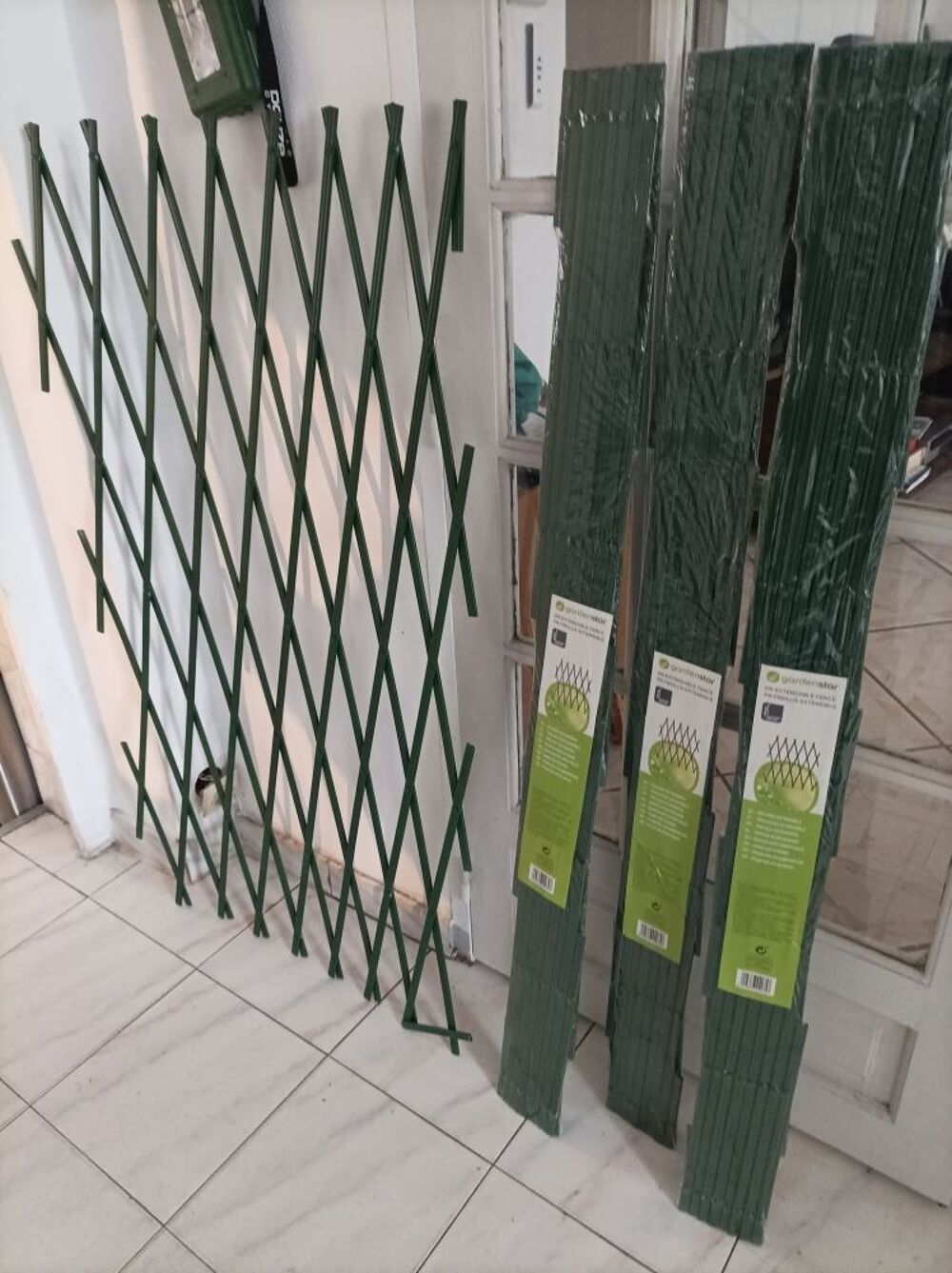 treillis extensible vert PVC Jardin