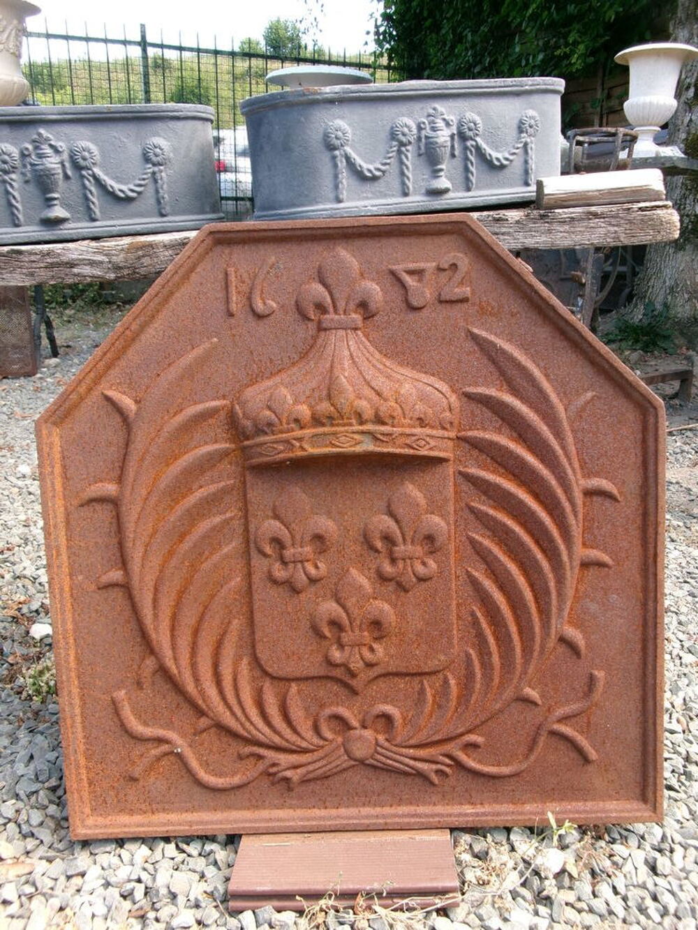 Plaque de chemin&eacute;e en fonte Décoration