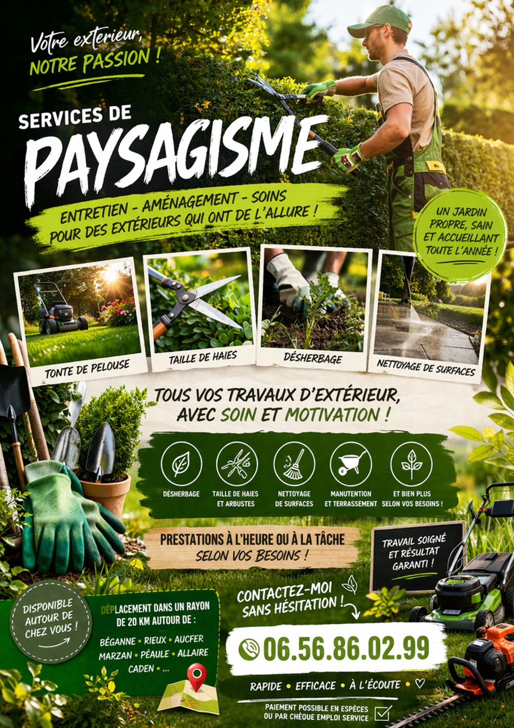   Je propose mes compétences en paysagisme !?? 