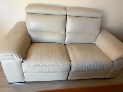 Canapé cuir Mobilier de France beige Frontignan (34)