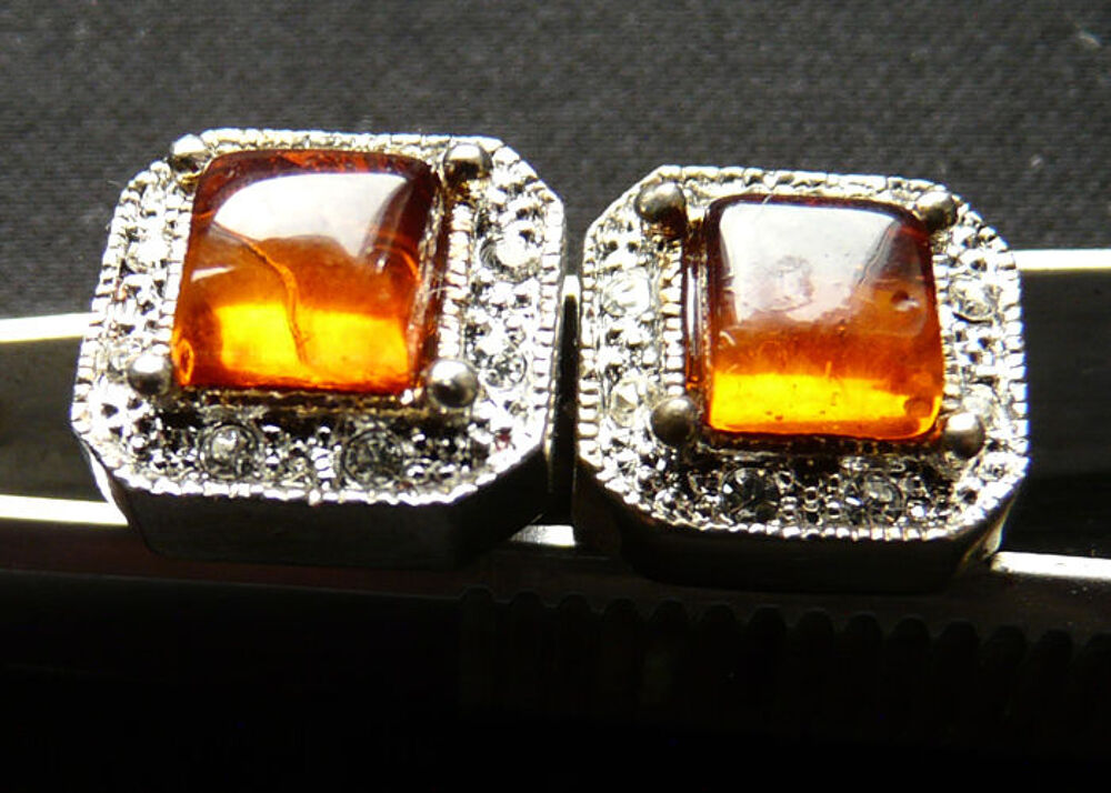 Parure en Ambre Naturel: 2 bagues + 2 Boucles d'Oreilles + 1 Bijoux et montres