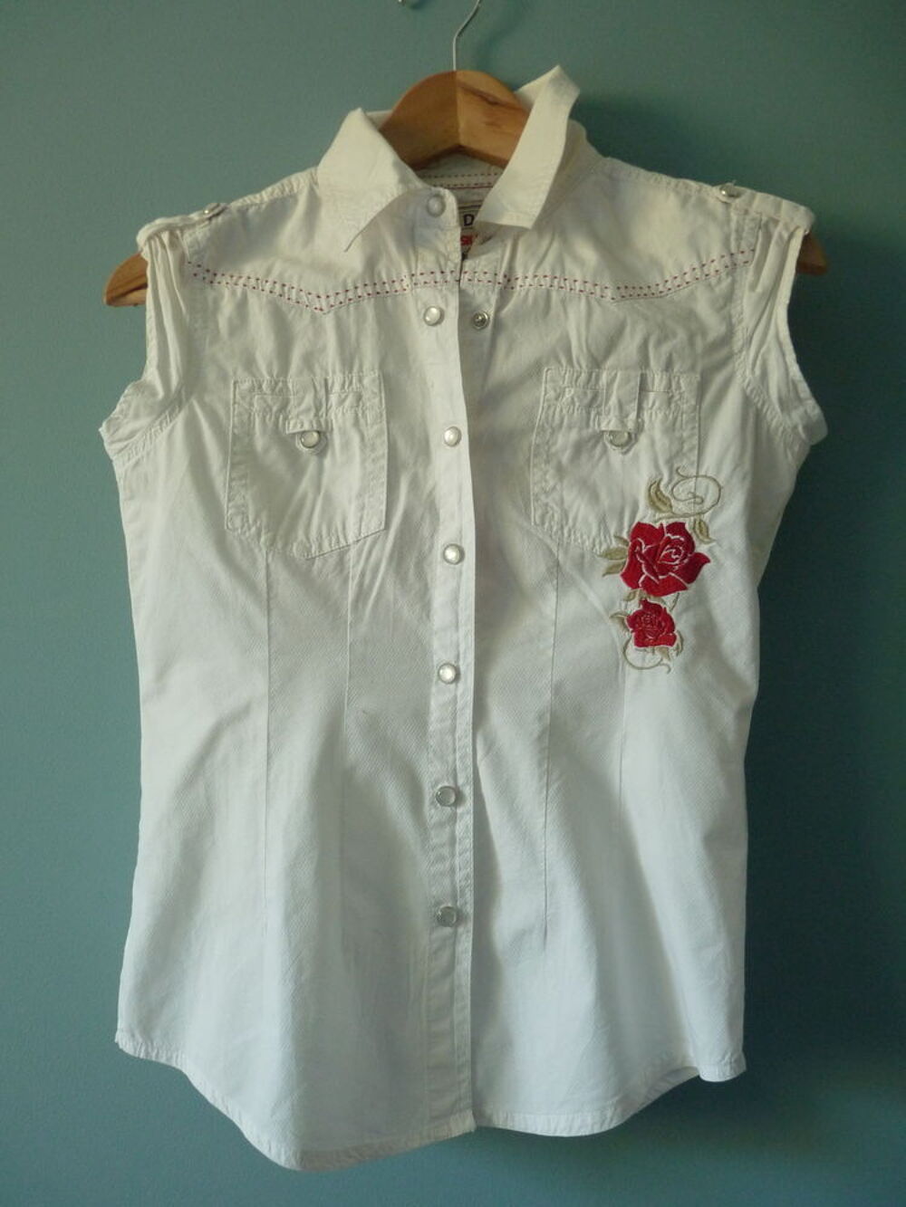 chemise femme kaporal blanc XS 34 TBE Vtements