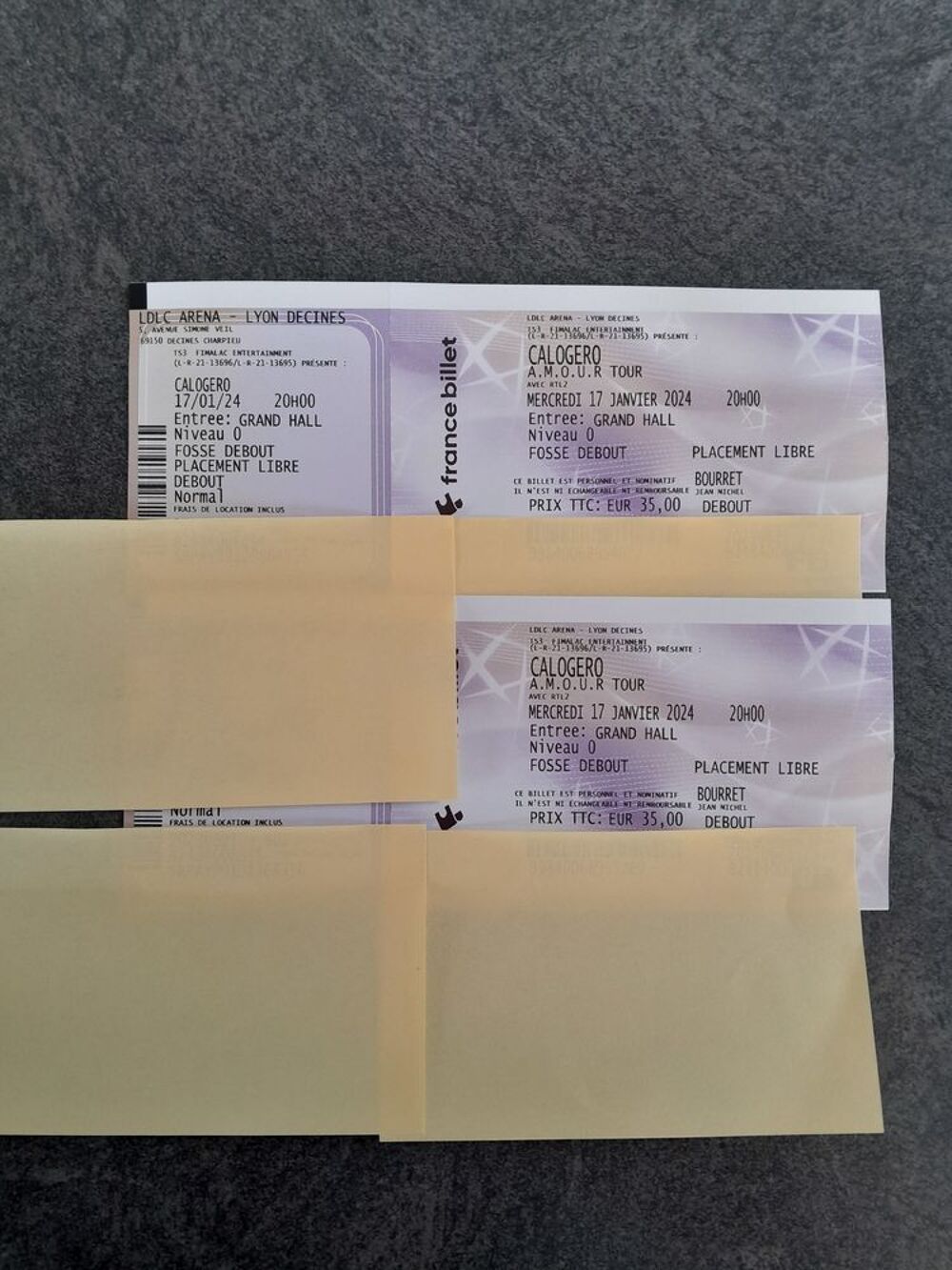 Billets calogero Billetterie