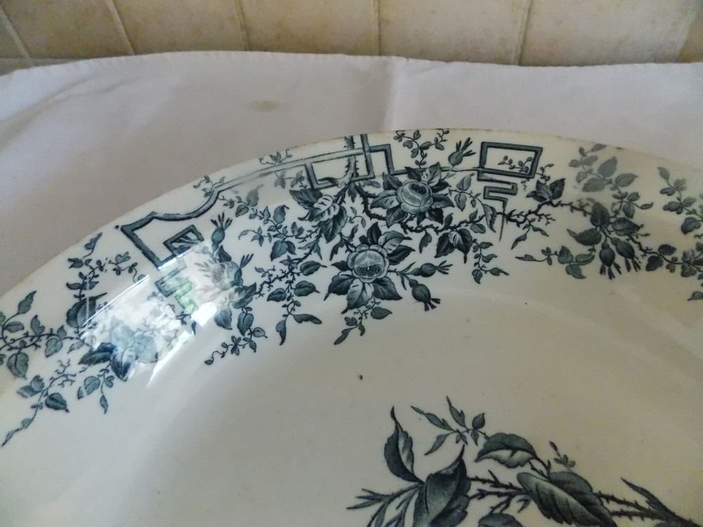 ancien plat creux c&eacute;ramique Badonviller Décoration