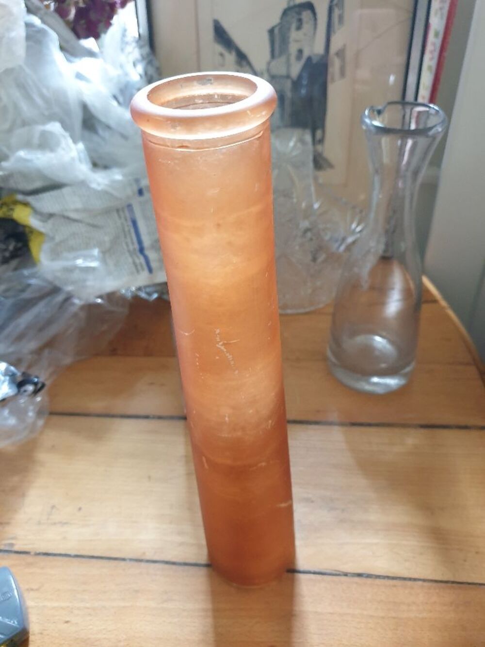 Vase soliflore orange, vintage
Décoration