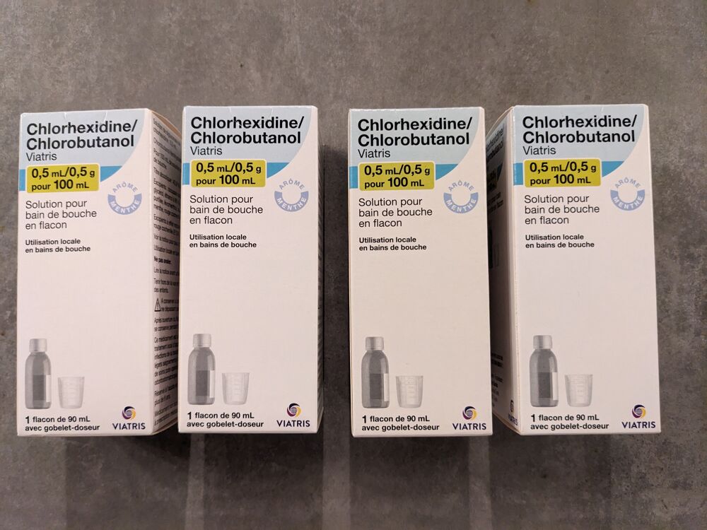 4x Chlorhexidine/Chlorobutanol ( ELUDRIL ) 0,5mL/0,5g pour 1 Bricolage