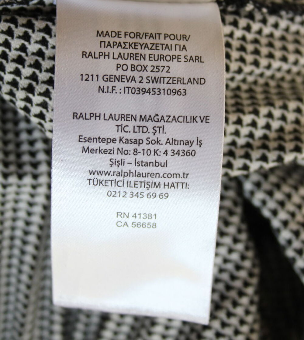Jupe pied de poule pliss&eacute;e RALPH LAUREN T.8
Vêtements