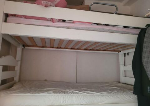 Lits superpos�s en bois + matelas ? Tr�s bon �tat 200x90 150 Lyon 3 (69)