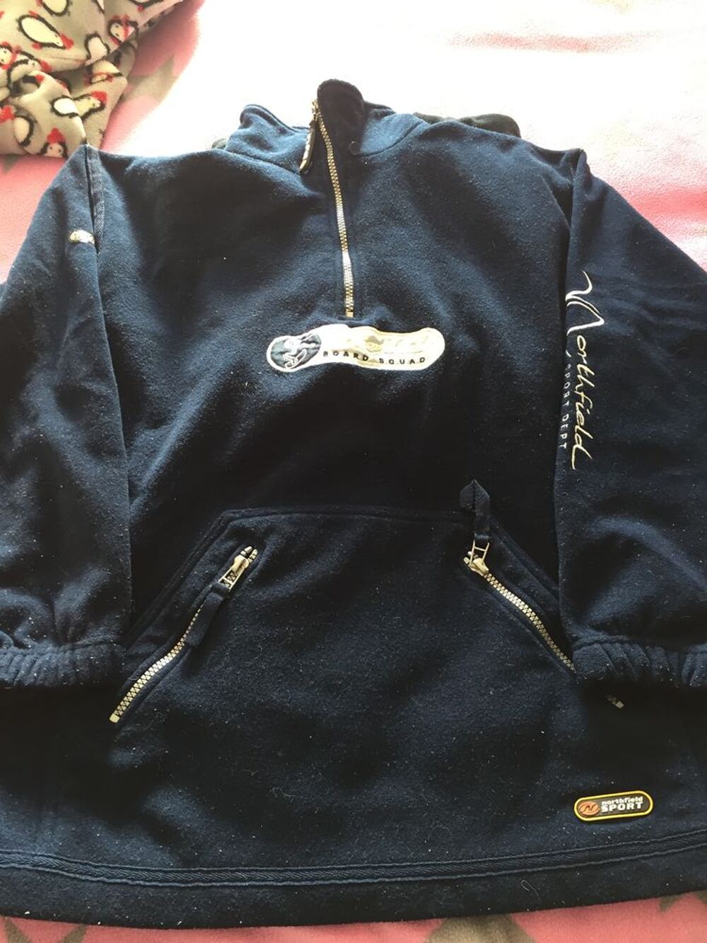 SWEAT MARINE POLAIRE 14 ANS ou XS Manches longues Vêtements