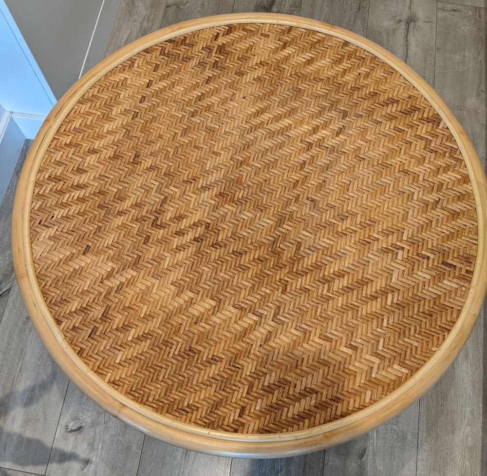 Table basse rotin ronde Tikamoon parfait &eacute;tat Meubles