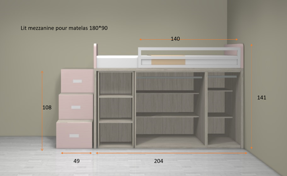 Lit mezzanine Meubles