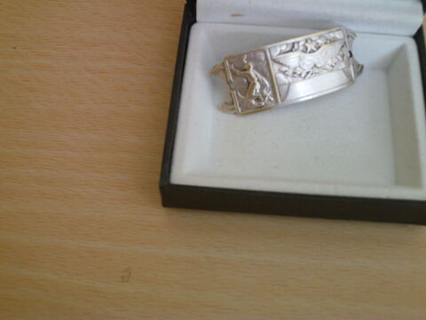  Plaque militaire aviateur ancienne en argent N�807 5 Beaune (21)