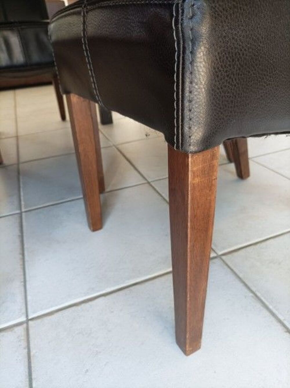 4 Chaises Loom et cuir Meubles