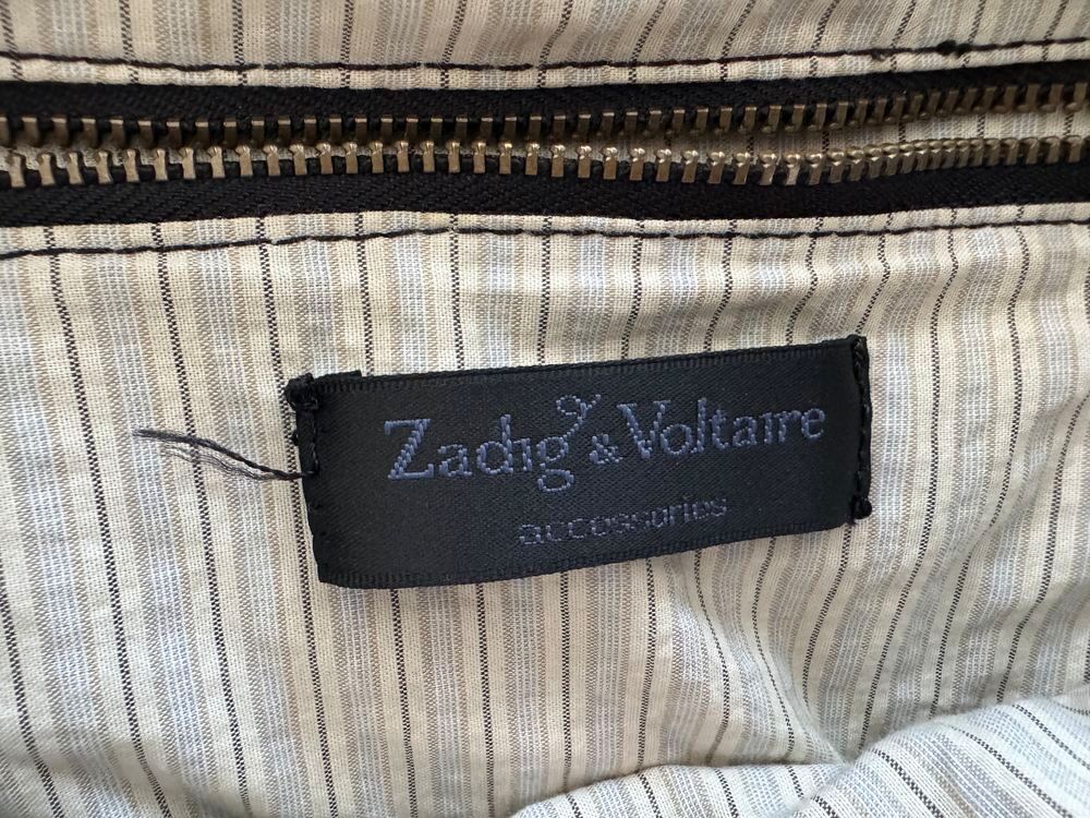 Sac Cabas Zadig &amp; Voltaire Cuir Noir Patin&eacute; Maroquinerie