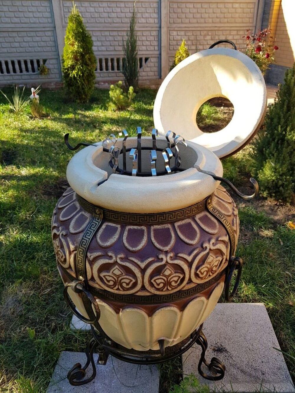 Tandoor GREECE 100 L ? Four tandoor fabriqu&eacute; &agrave; la main en ar Jardin