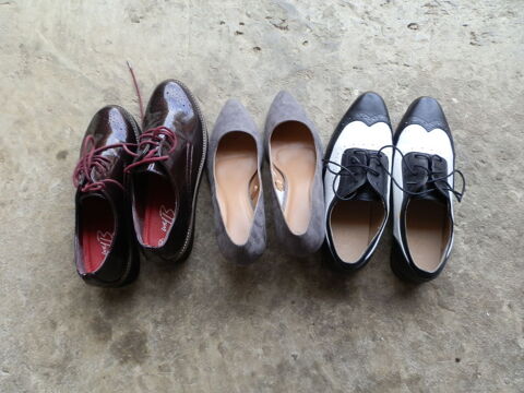 3 paires de chaussures de taille 38  (prix 20�)
EN TRES BON  8 Louvigny (14)