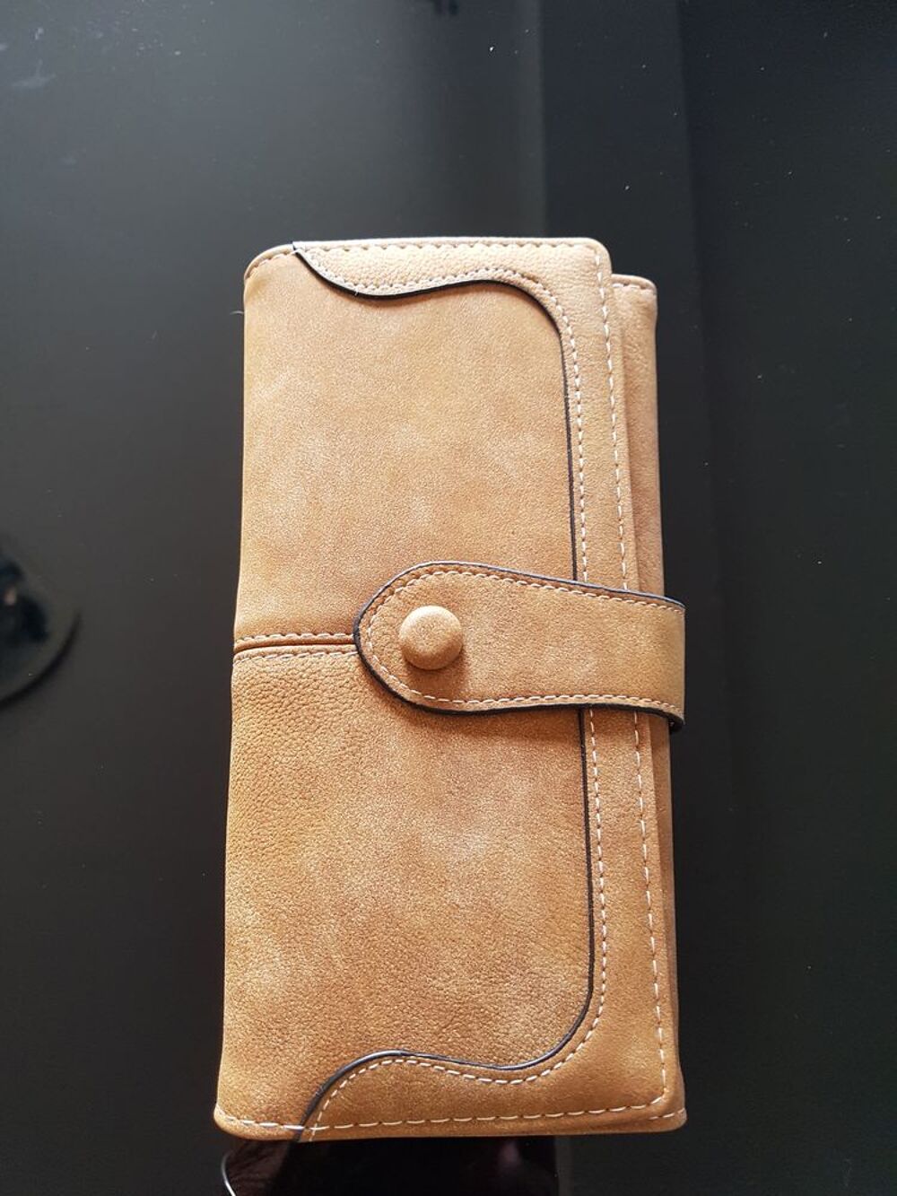 Porte cartes, porte monnaie, dessus cuir Maroquinerie