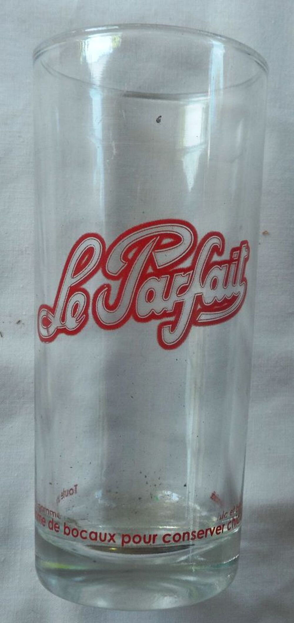 Verre tube publicitaire en verre Le Parfait
Hauteur 14 cm Cuisine