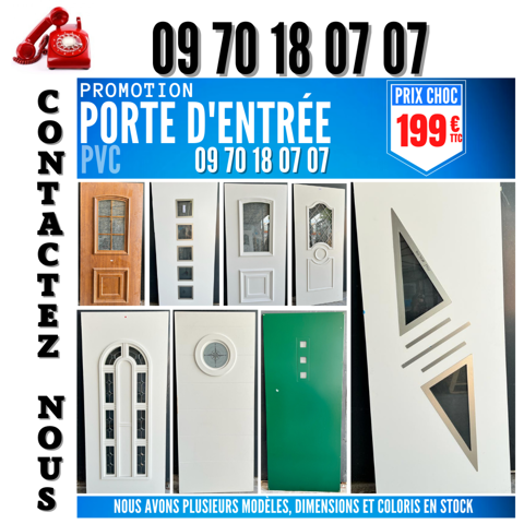 Porte PVC/ALU disponible en plusieurs couleurs  199 Cournon-d'Auvergne (63)