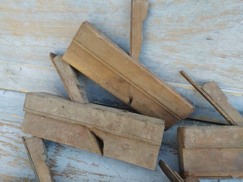 Lot Rabots Menuisier Bouvet Menuiserie Outil Ancien 