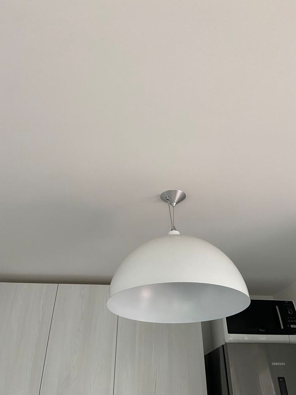 Suspension en m&eacute;tal blanc Décoration