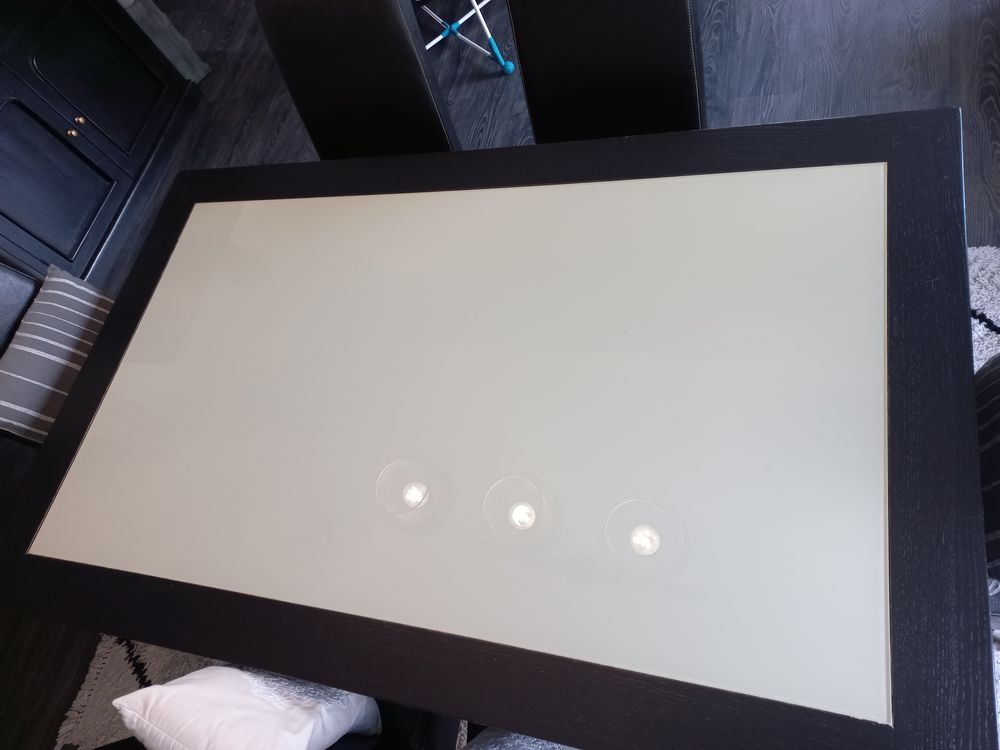 TABLE SALLE A MANGER EN WENGE(BOIS NOIR), LIVRAISON GRATUITE Décoration
