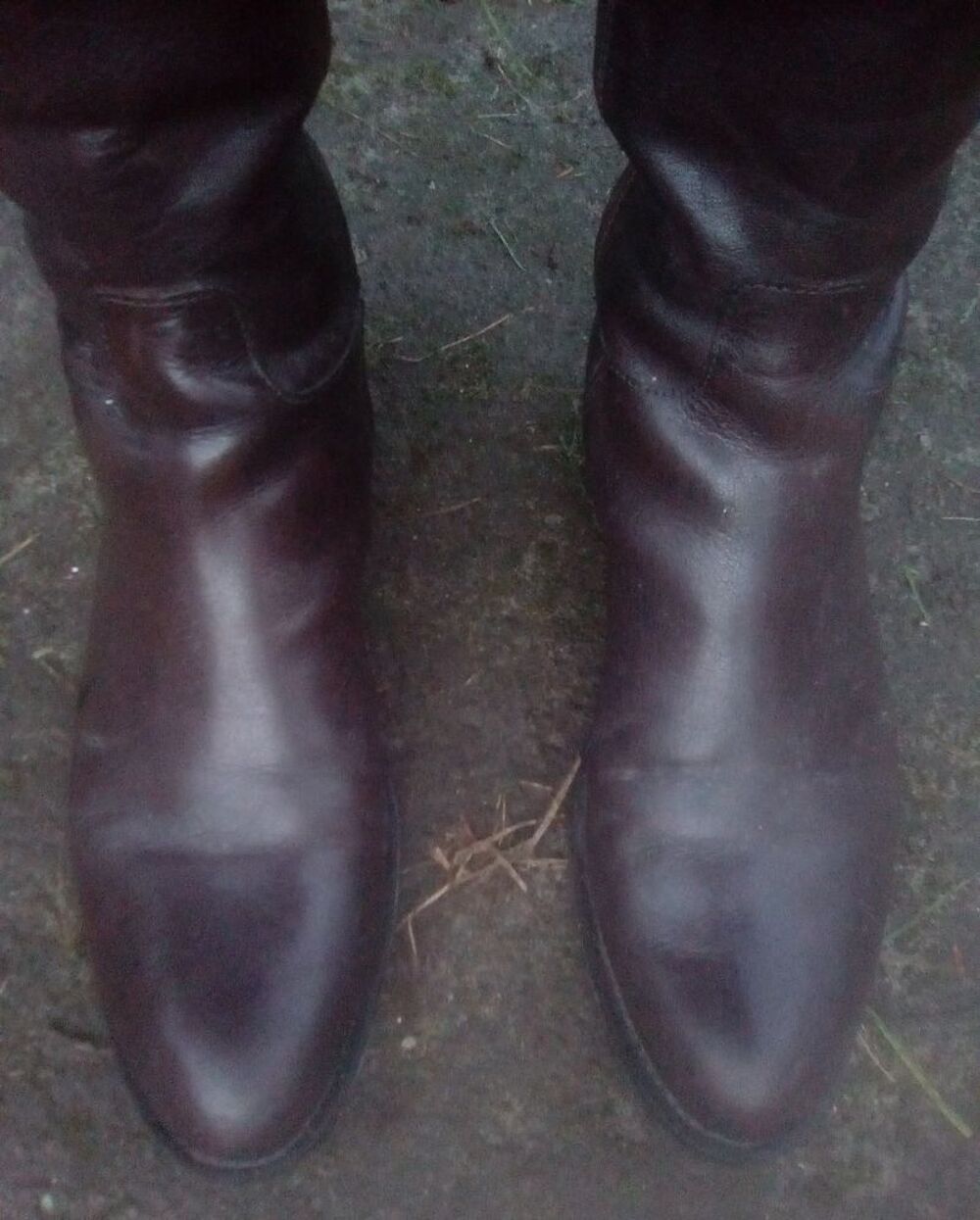 bottes cuir marron - taille 39 Chaussures