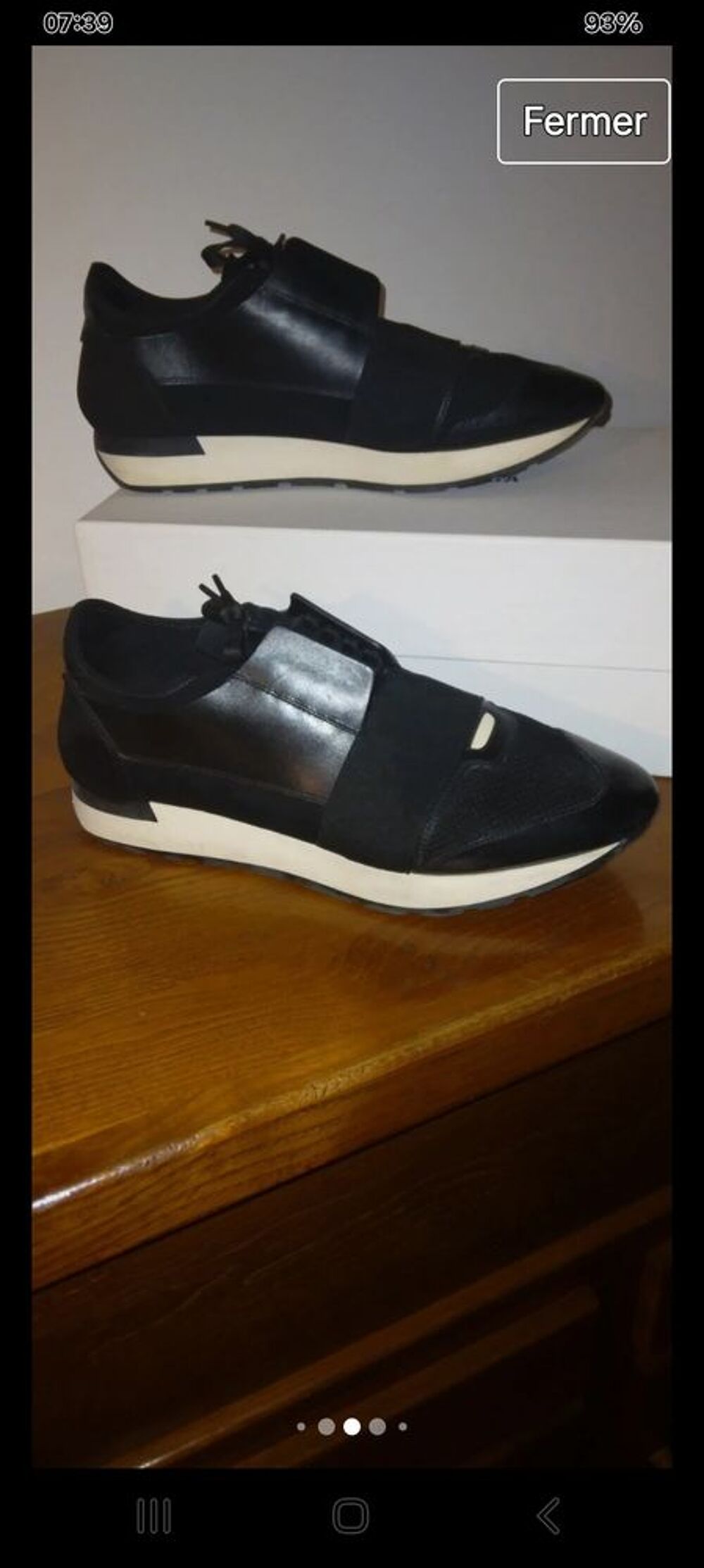 Balenciaga cuir noir Chaussures