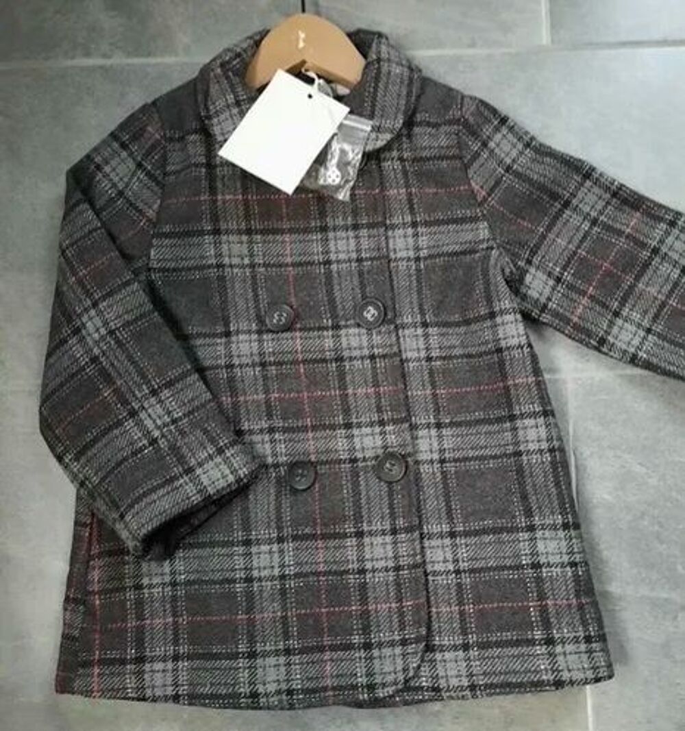Beau manteau fille &agrave; carreaux tartan chaud - T 8 ans - neuf Vêtements enfants