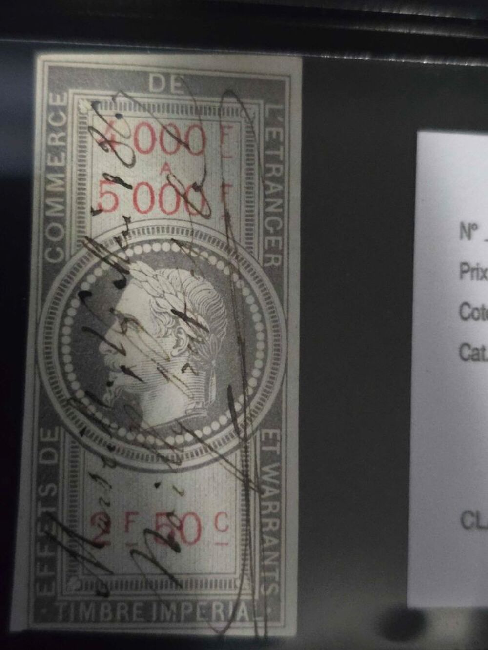 timbre+fiscaux+napoleon+de+1864,+rarisisme 