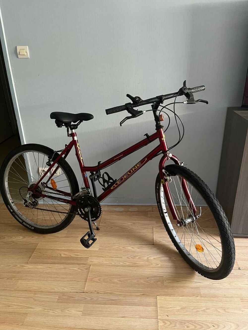 V&eacute;lo vintage Lejeune rouge bordeaux Vélos