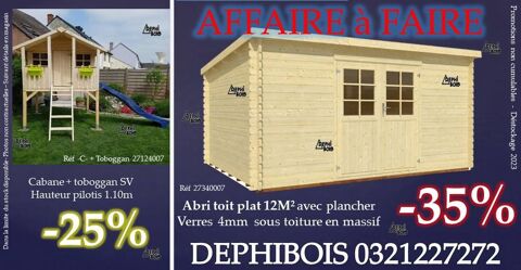 Abri de jardin- Chalet... Découvrez notre abri de jardin de 12M² avec plancher, actuellement en déstockage à seulement 1990€ ! 1990 Arras (62)
