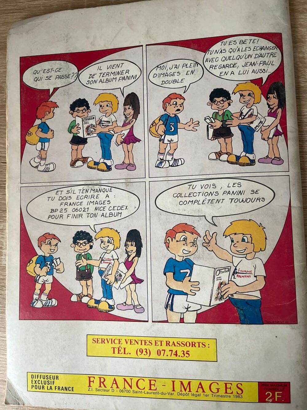 Panini album autocollants football 83 