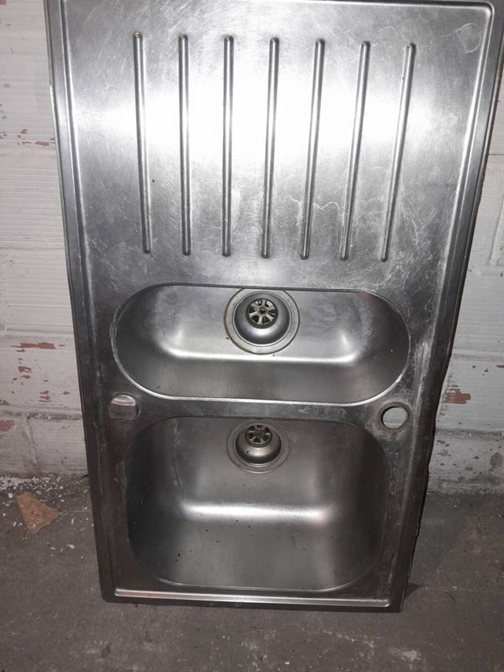 Evier de Cuisine 2 Bacs avec Egouttoir Electroménager